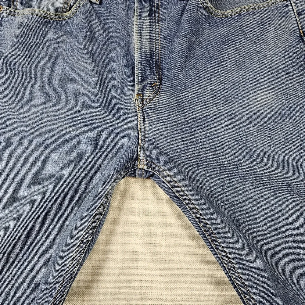 Levis 505 Jeans Mens 36X32 (34×30) Straight Leg Blue Grunge Broke-In